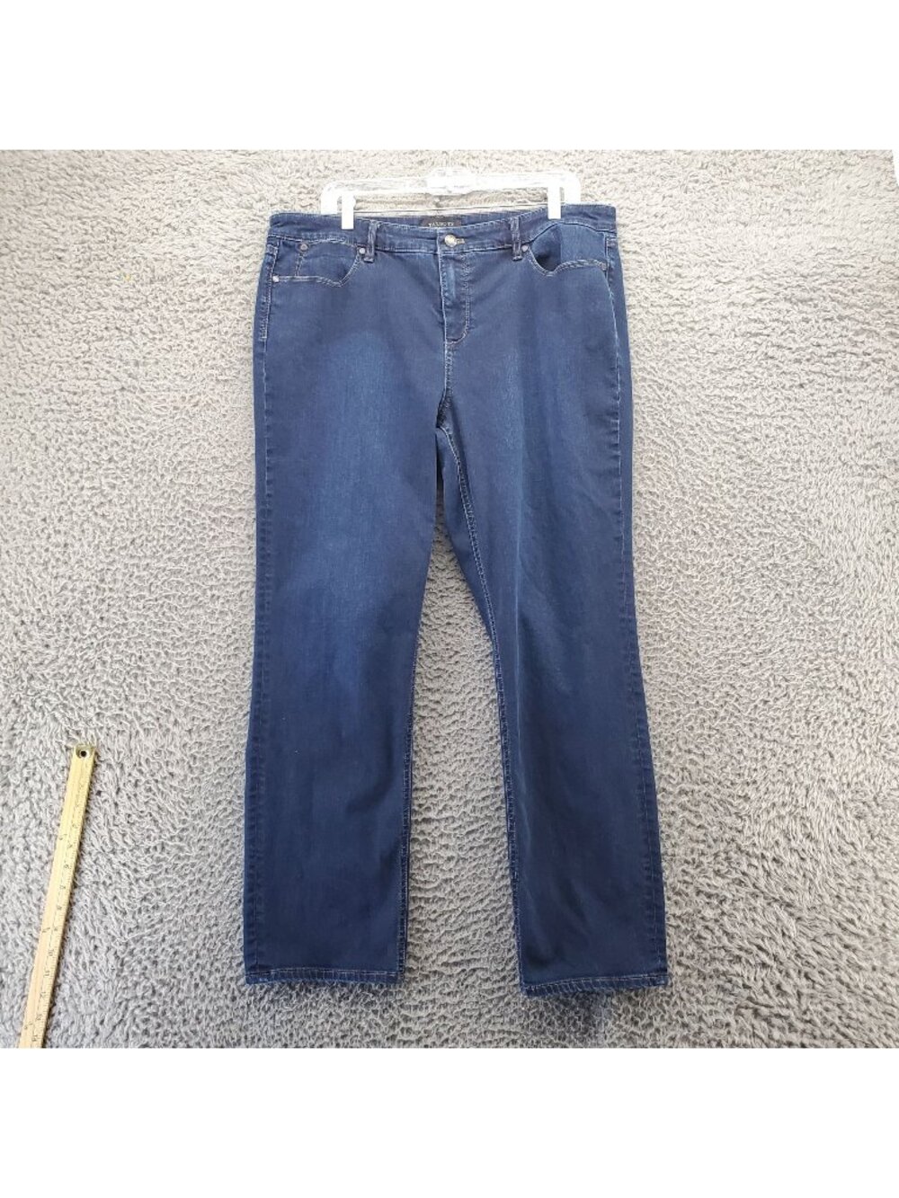 Talbots Jeans Womens Size 16 Blue Five-Pocket Straight Leg Cotton Blend *Read*